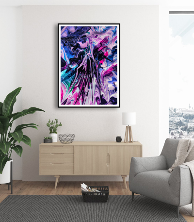Εκτύπωση σε Αφίσα Χαρτί Abstract Purple Art