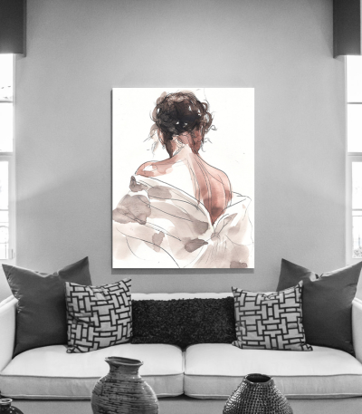 Πίνακας σε Καμβά : Lady In Shirt