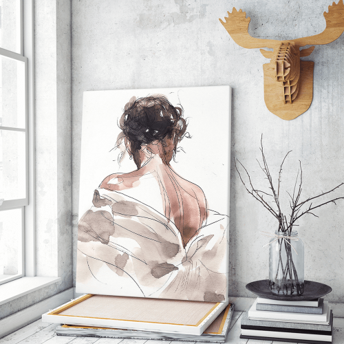 Πίνακας σε Καμβά : Lady In Shirt