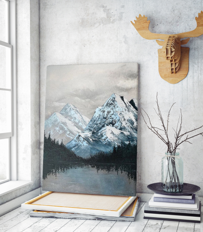 Πίνακας σε Καμβά : Winter Mountains