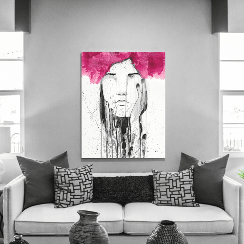 Πίνακας σε Καμβά : Abstract Portrait Drawing