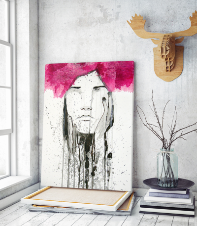 Πίνακας σε Καμβά : Abstract Portrait Drawing