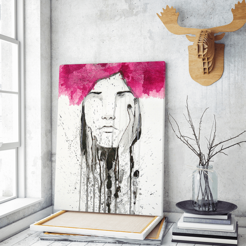 Πίνακας σε Καμβά : Abstract Portrait Drawing
