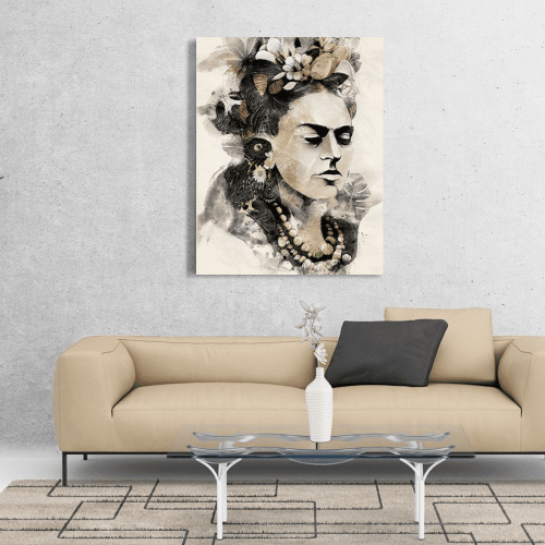 Πίνακας σε Καμβά : Frida Kahlo Watercolor Effect
