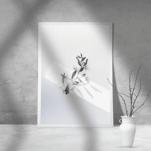Εκτύπωση σε Αφίσα Χαρτί Minimal Olive Leaves