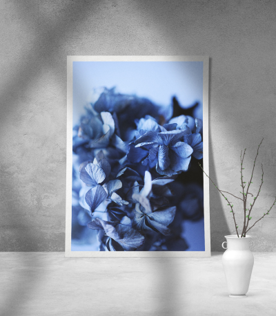 Εκτύπωση σε Αφίσα Χαρτί Blue Flowers