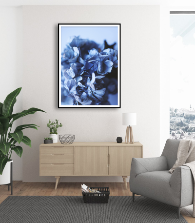 Εκτύπωση σε Αφίσα Χαρτί Blue Flowers