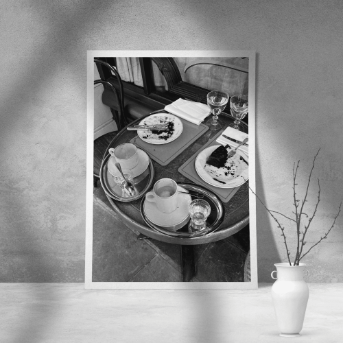Εκτύπωση σε Αφίσα Χαρτί BNW Paris Coffee