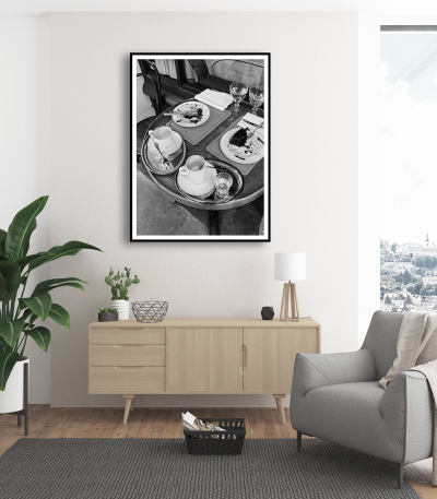Εκτύπωση σε Αφίσα Χαρτί BNW Paris Coffee