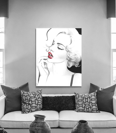 Πίνακας σε Καμβά : Red Lipstick Lady