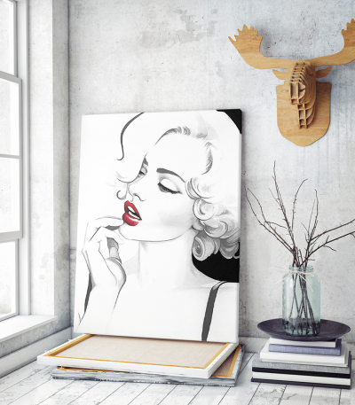Πίνακας σε Καμβά : Red Lipstick Lady