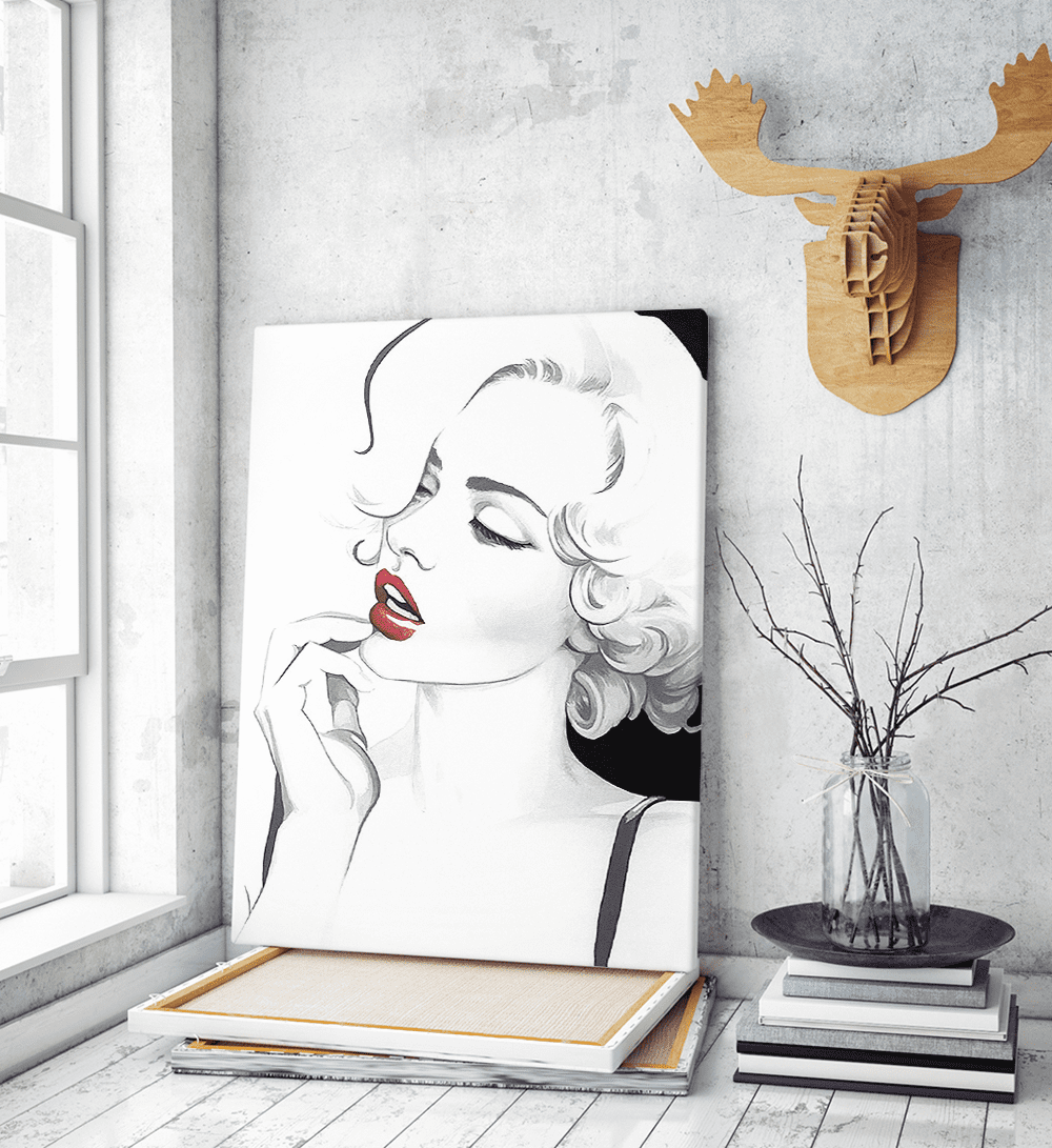 Πίνακας σε Καμβά : Red Lipstick Lady Πίνακας σε Καμβά : Red Lipstick Lady