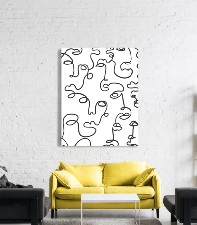 Πίνακας σε Καμβά : Minimalistic Line Art