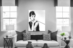 Πίνακας σε Καμβά : Audrey Hepburn B&W
