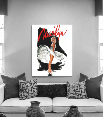 Πίνακας σε Καμβά : Marilyn White Dress