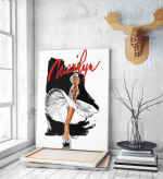 Πίνακας σε Καμβά : Marilyn White Dress