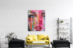 Πίνακας σε Καμβά : Newspaper Abstract Color Portrait