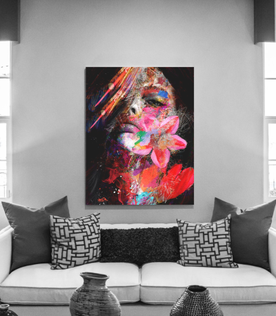 Πίνακας σε Καμβά : Abstract Portrait Lady