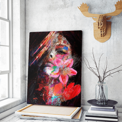 Πίνακας σε Καμβά : Abstract Portrait Lady
