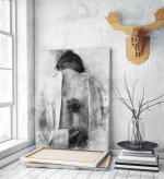 Πίνακας σε Καμβά : Black and White Rose Lady