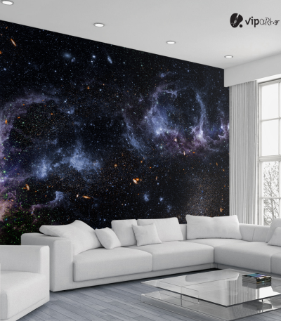 Αυτοκόλλητη Ταπετσαρία Τοίχου 3d : Galaxy