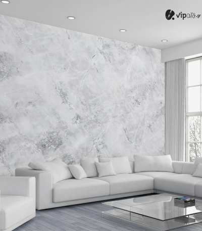 Αυτοκόλλητη Ταπετσαρία Τοίχου 3d : White Marble