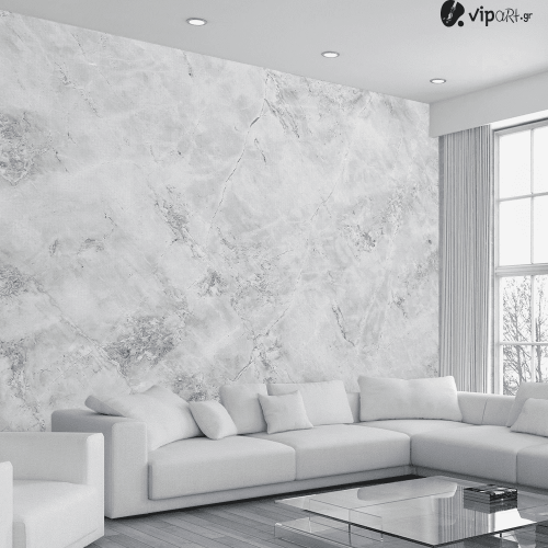 Αυτοκόλλητη Ταπετσαρία Τοίχου 3d : White Marble