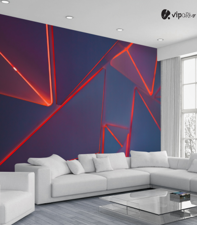 Αυτοκόλλητη Ταπετσαρία Τοίχου 3d : Laser Lights
