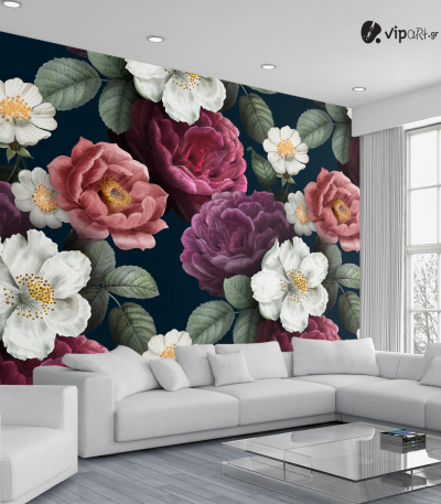 Αυτοκόλλητη Ταπετσαρία Τοίχου 3d : Cute Floral