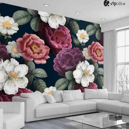 Αυτοκόλλητη Ταπετσαρία Τοίχου 3d : Cute Floral