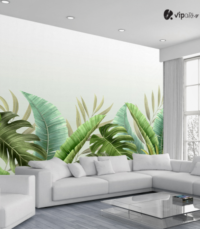 Αυτοκόλλητη Ταπετσαρία Τοίχου 3d : Exotic Leaves