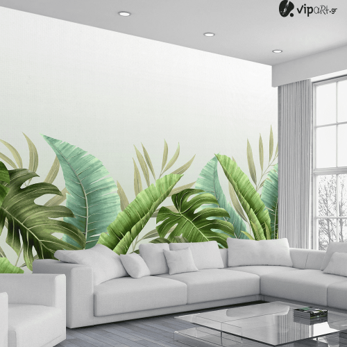 Αυτοκόλλητη Ταπετσαρία Τοίχου 3d : Exotic Leaves