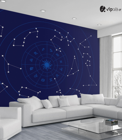 Αυτοκόλλητη Ταπετσαρία Τοίχου 3d : Astrological Map