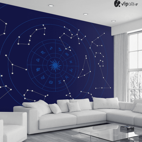 Αυτοκόλλητη Ταπετσαρία Τοίχου 3d : Astrological Map