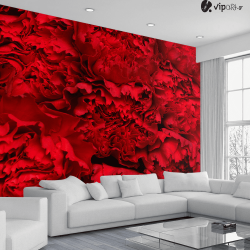 Αυτοκόλλητη Ταπετσαρία Τοίχου 3d : Red Rose