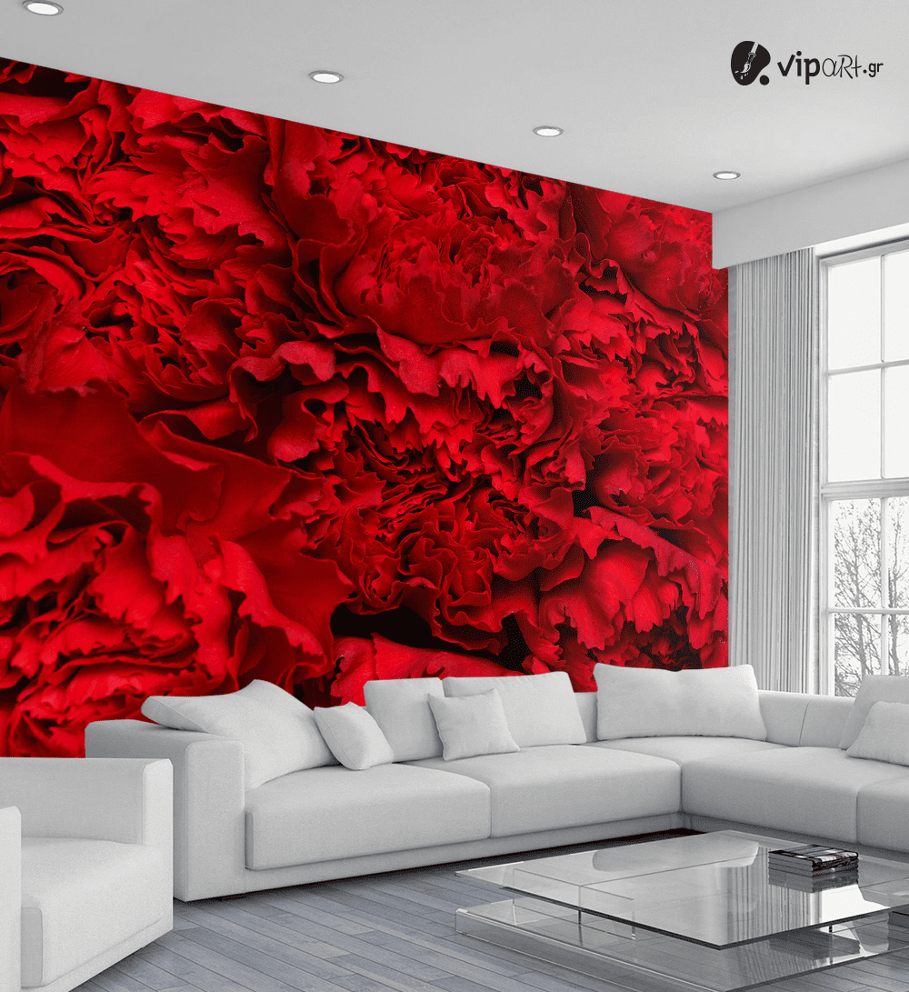 Αυτοκόλλητη Ταπετσαρία Τοίχου 3d : Red Rose Αυτοκόλλητη Ταπετσαρία Τοίχου 3d : Red Rose