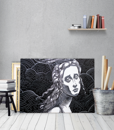 Πίνακας σε Καμβά : woman illustration painting