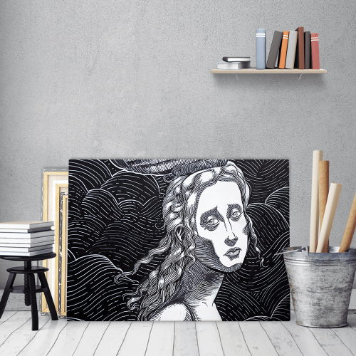 Πίνακας σε Καμβά : woman illustration painting