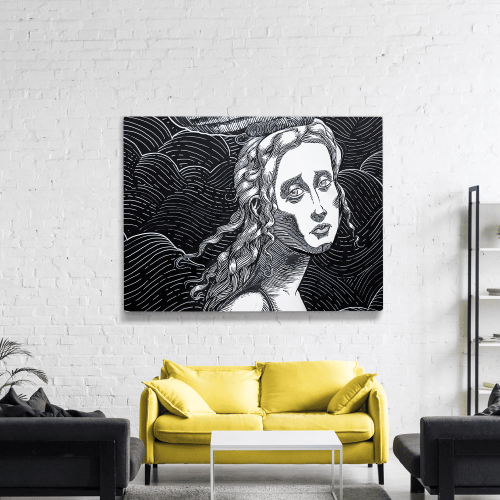 Πίνακας σε Καμβά : woman illustration painting