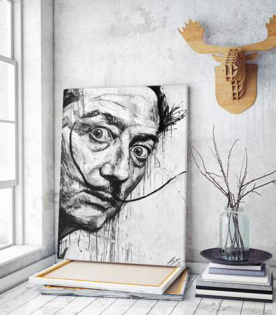 Πίνακας σε Καμβά : Dali Graffiti Portrait