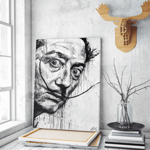 Πίνακας σε Καμβά : Dali Graffiti Portrait