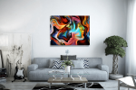 Πίνακας σε Καμβά : Paint faces abstract