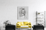 Πίνακας σε Καμβά : Young Woman in Sketch