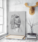 Πίνακας σε Καμβά : Young Woman in Sketch