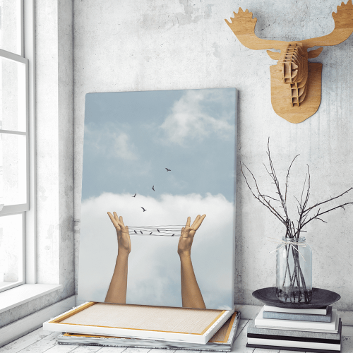 Πίνακας σε Καμβά : Surrealistic Hands Art