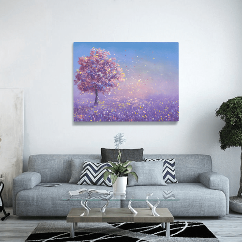 Πίνακας σε Καμβά : Fantasy Purple Tree