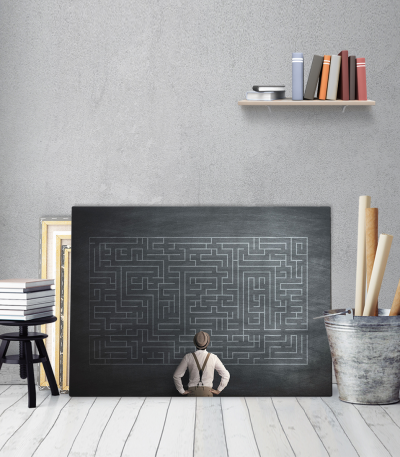 Πίνακας σε Καμβά : surrealistic maze art