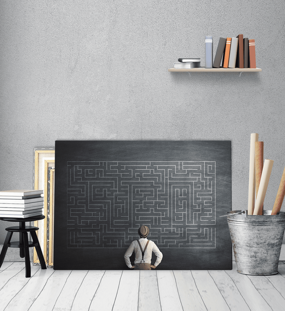Πίνακας σε Καμβά : surrealistic maze art