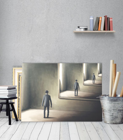Πίνακας σε Καμβά : Surrealistic Mirror Room