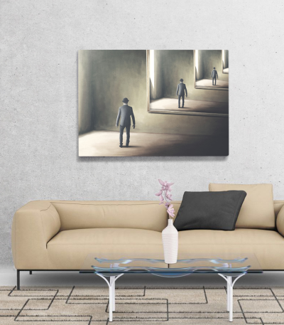 Πίνακας σε Καμβά : Surrealistic Mirror Room